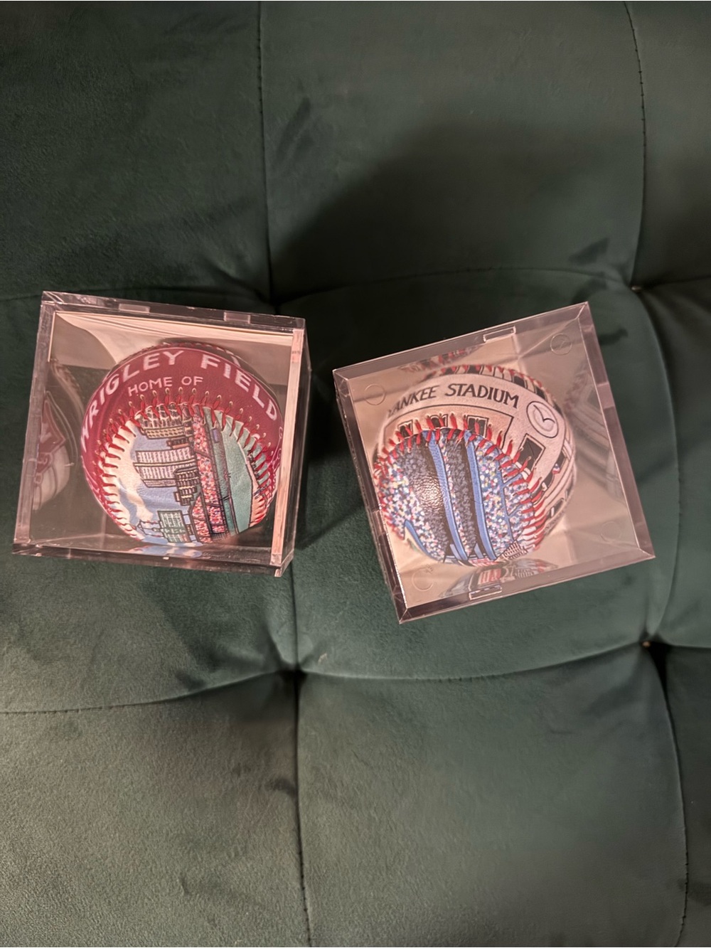 Unforgetaball Wrigley Field & Yankee Stadium Decorative Baseballs - Pair